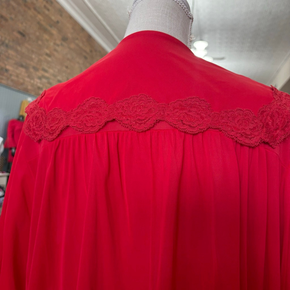 VTG Peignoir Red Robe L - Picture 5 of 10